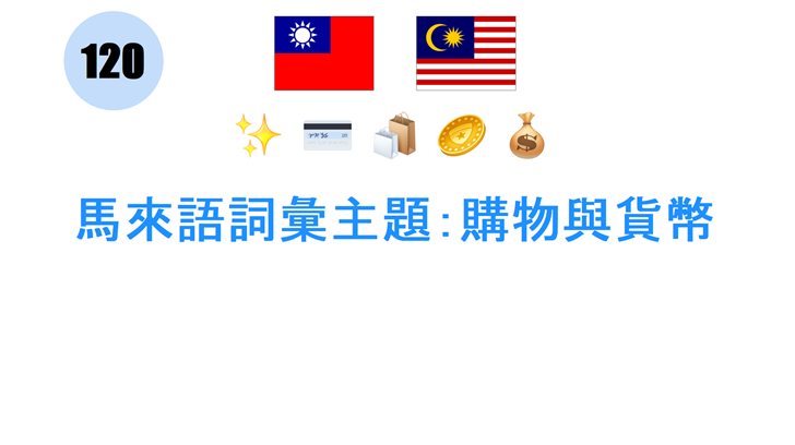 馬來語詞彙主題：購物與貨幣